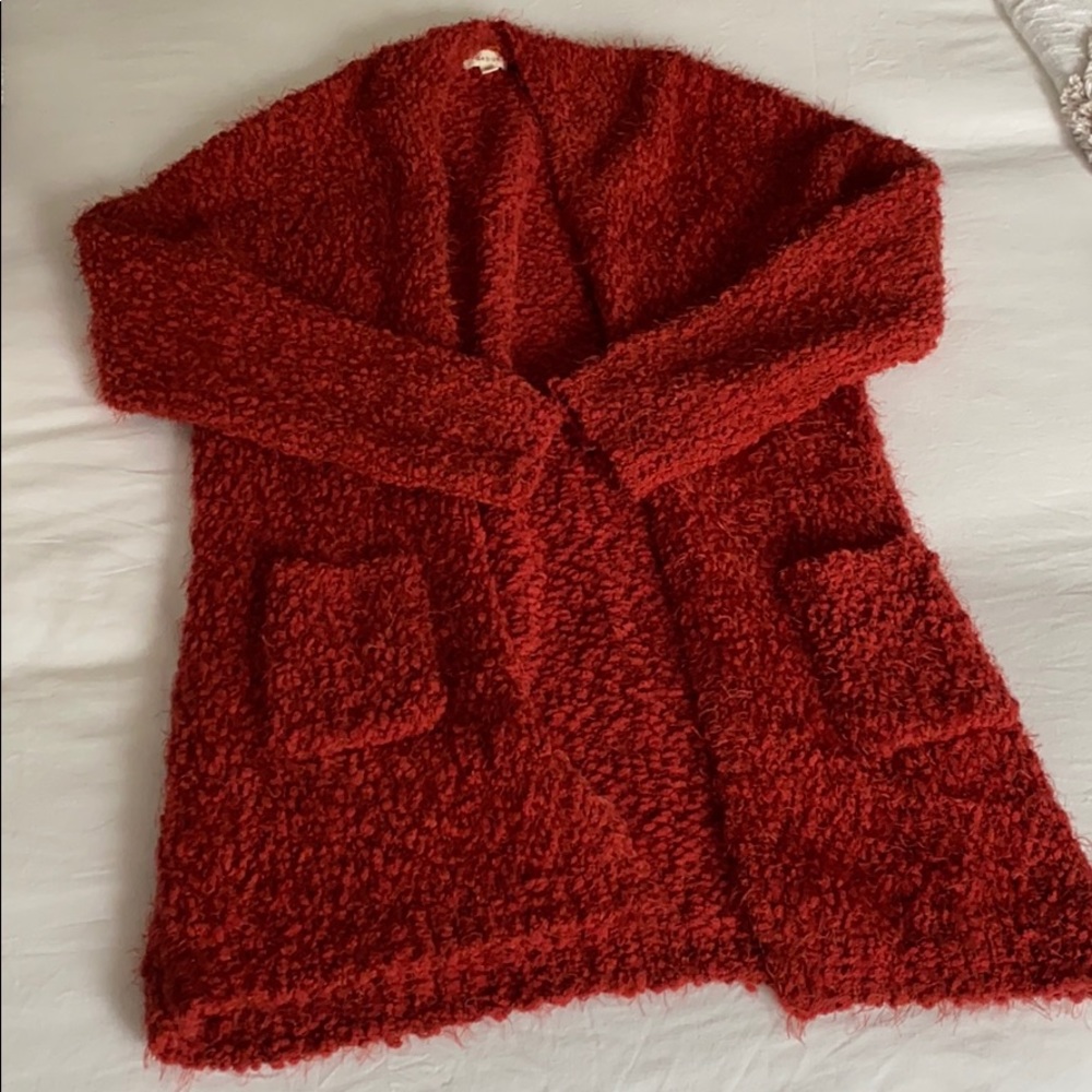 Rust cardigan - chunky